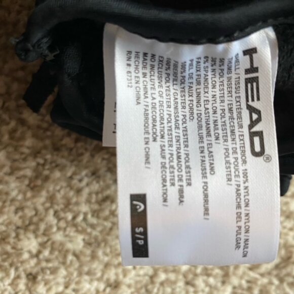 NWT Head Junior Ski Mittens Winter Gear Insulation Gloves Black Zip Size S/P - Picture 5 of 7